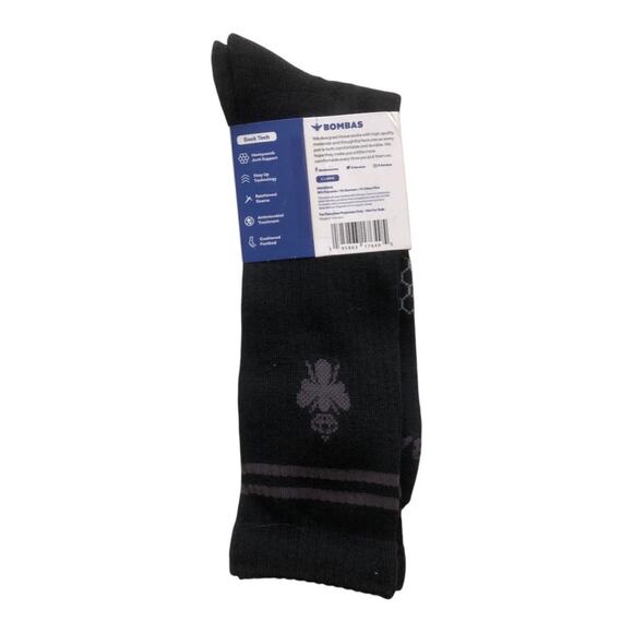 Bombas NIP Men's Women's Ultimate Comfort Calf Socks Black Gray Extra Large - Picture 5 of 8
